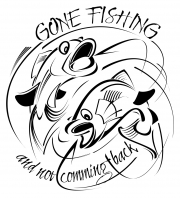 Gone Fishing t-shirt art