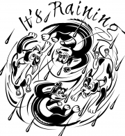 It's Raining t-shirt art